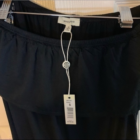 Max Studio Off the Shoulder Black Maxi Dress Small - Picture 6 of 8